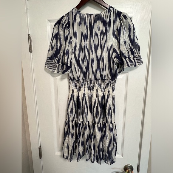Rebecca Taylor Printed Smocked-Waist Dress NWT - Picture 6 of 7